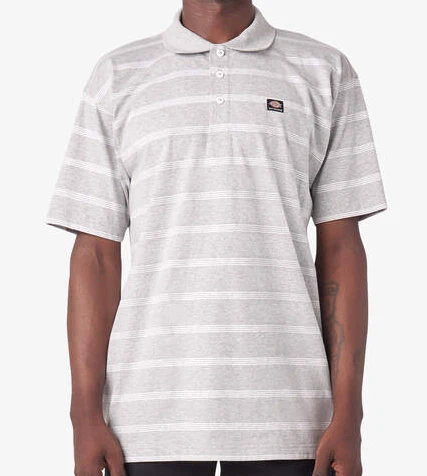 Dickies - Skate Striped Polo Shirt | Heather Grey