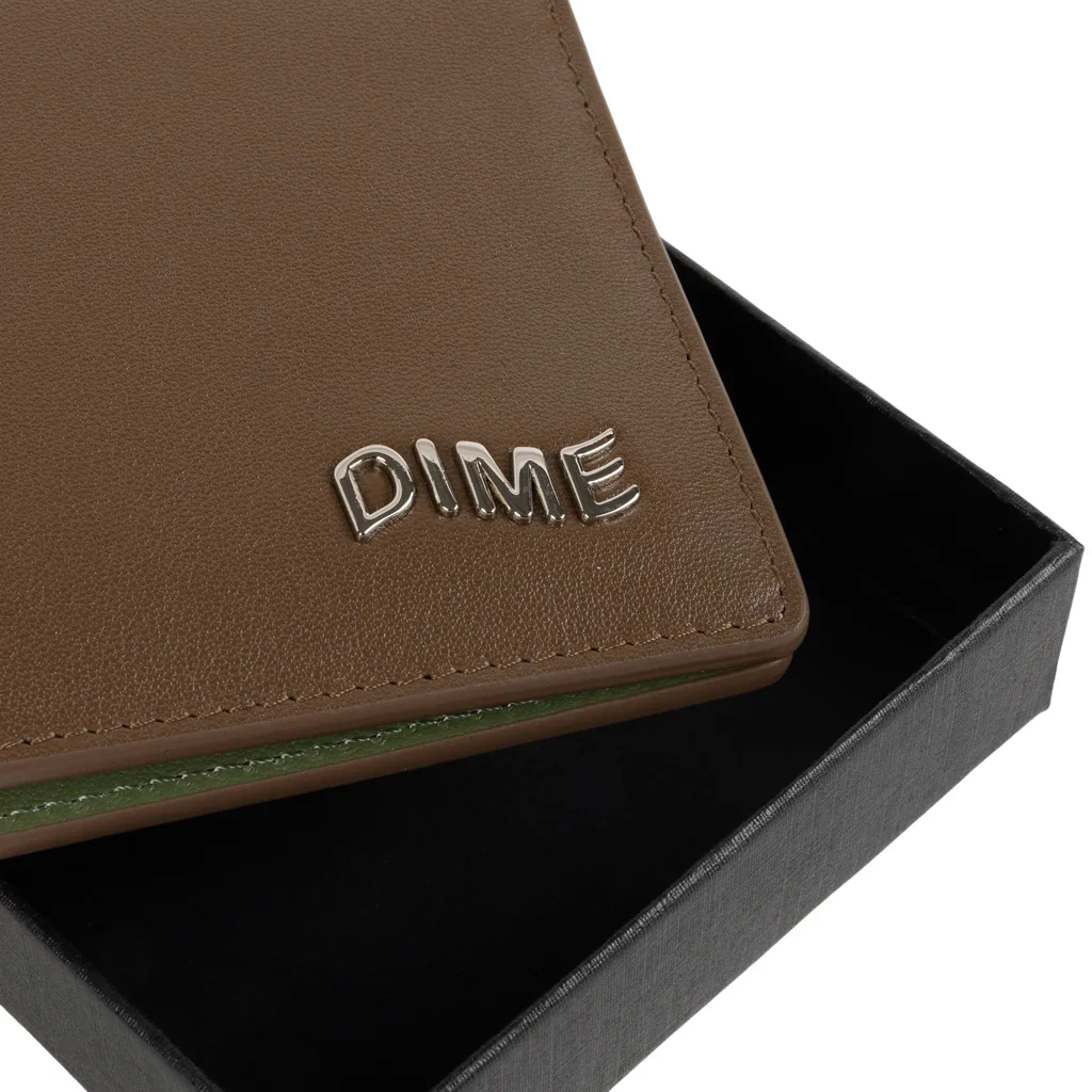Dime - Leather Bifold Wallet | Brown Olive - Image 2