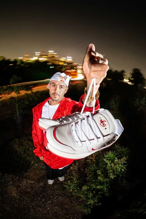 éS - TJ Rogers Shoes | White Red - Image 7