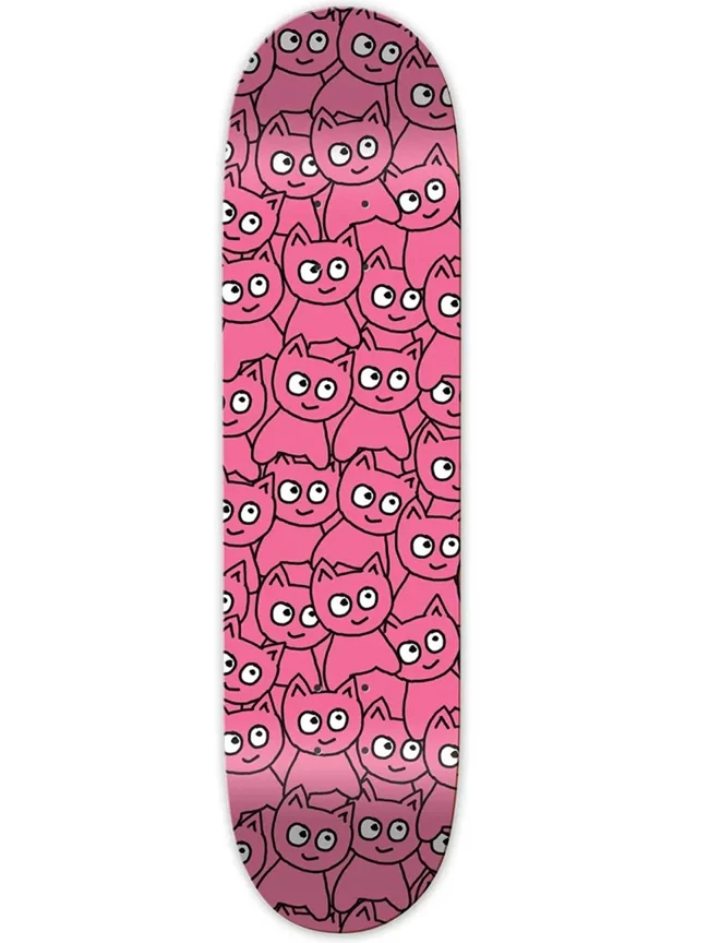 Meow - Sticker Pile 7.25" Deck | Pink (Mini)