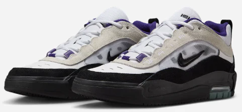 Nike SB - Air Max Ishod Shoes | White Black Purple - Image 3