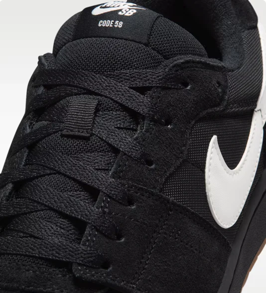 Nike SB - Code 58 Shoes | Black White Black - Image 7