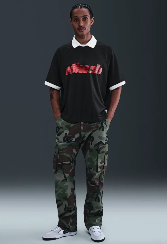 Nike SB - Dri-Fit Jacquard Skate Jersey | Black Red - Image 2