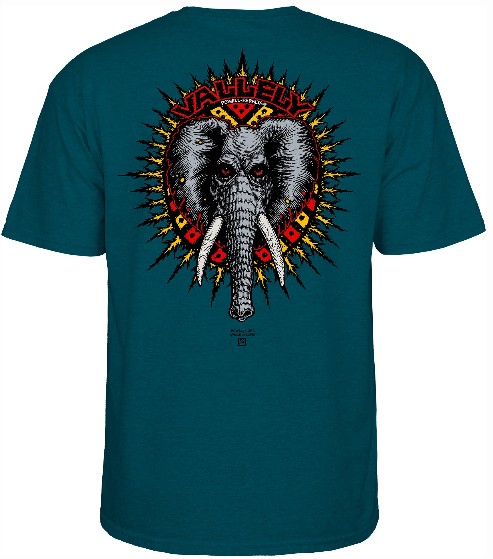 Powell Peralta - Vallely Elephant Tee | Midnight Teal