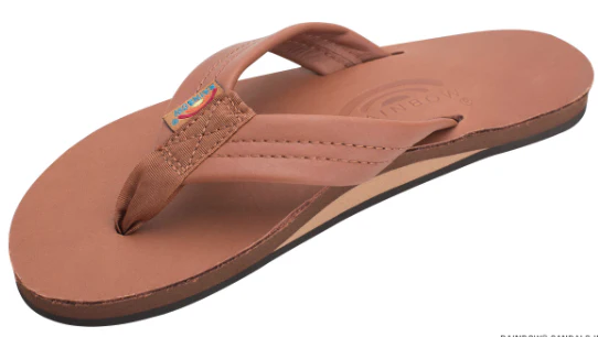 Rainbow - Women's Single Layer Leather Sandals | Classic Tan - Image 2
