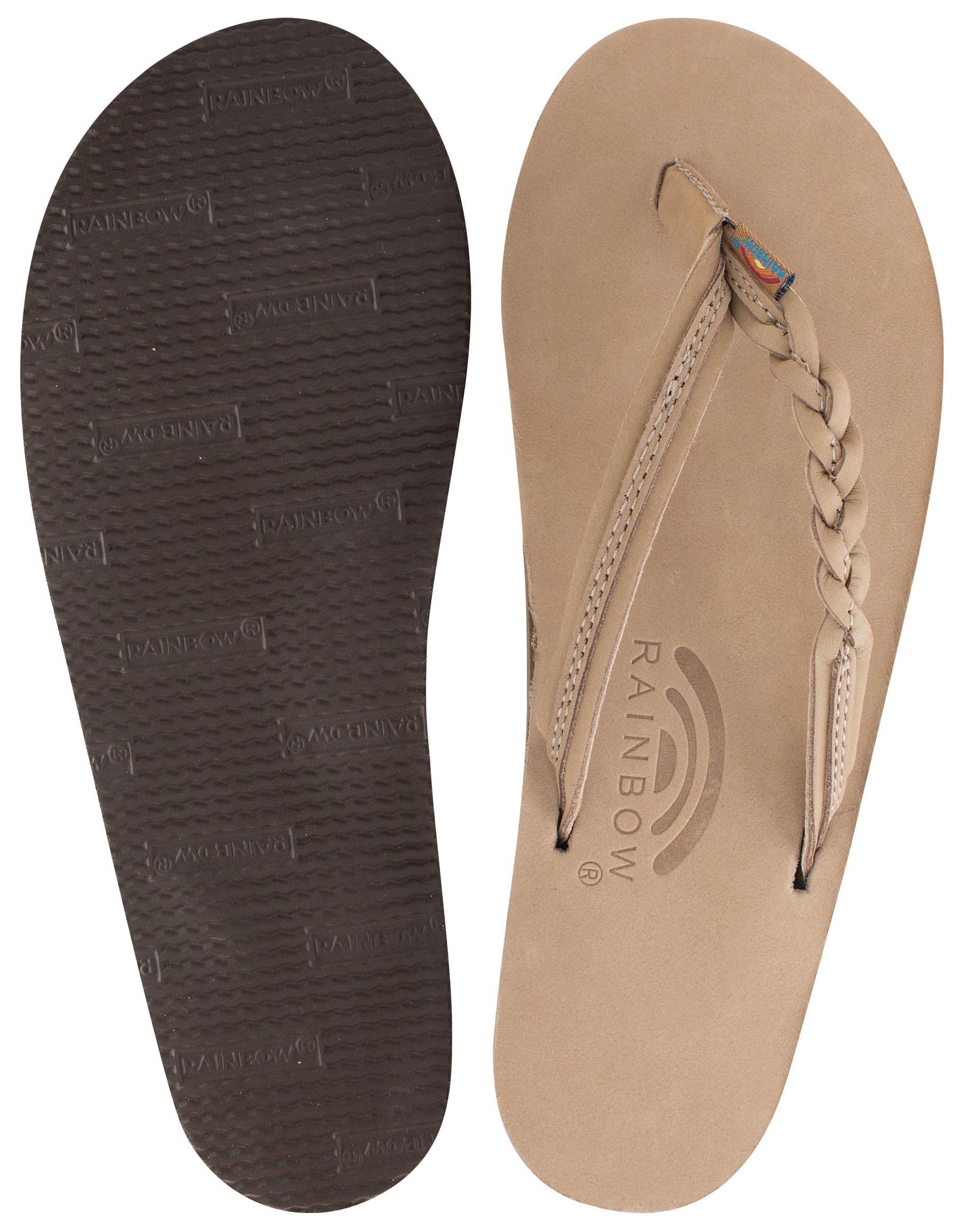 Rainbow - Women's Braidy Single Layer Leather Sandals | Sierra