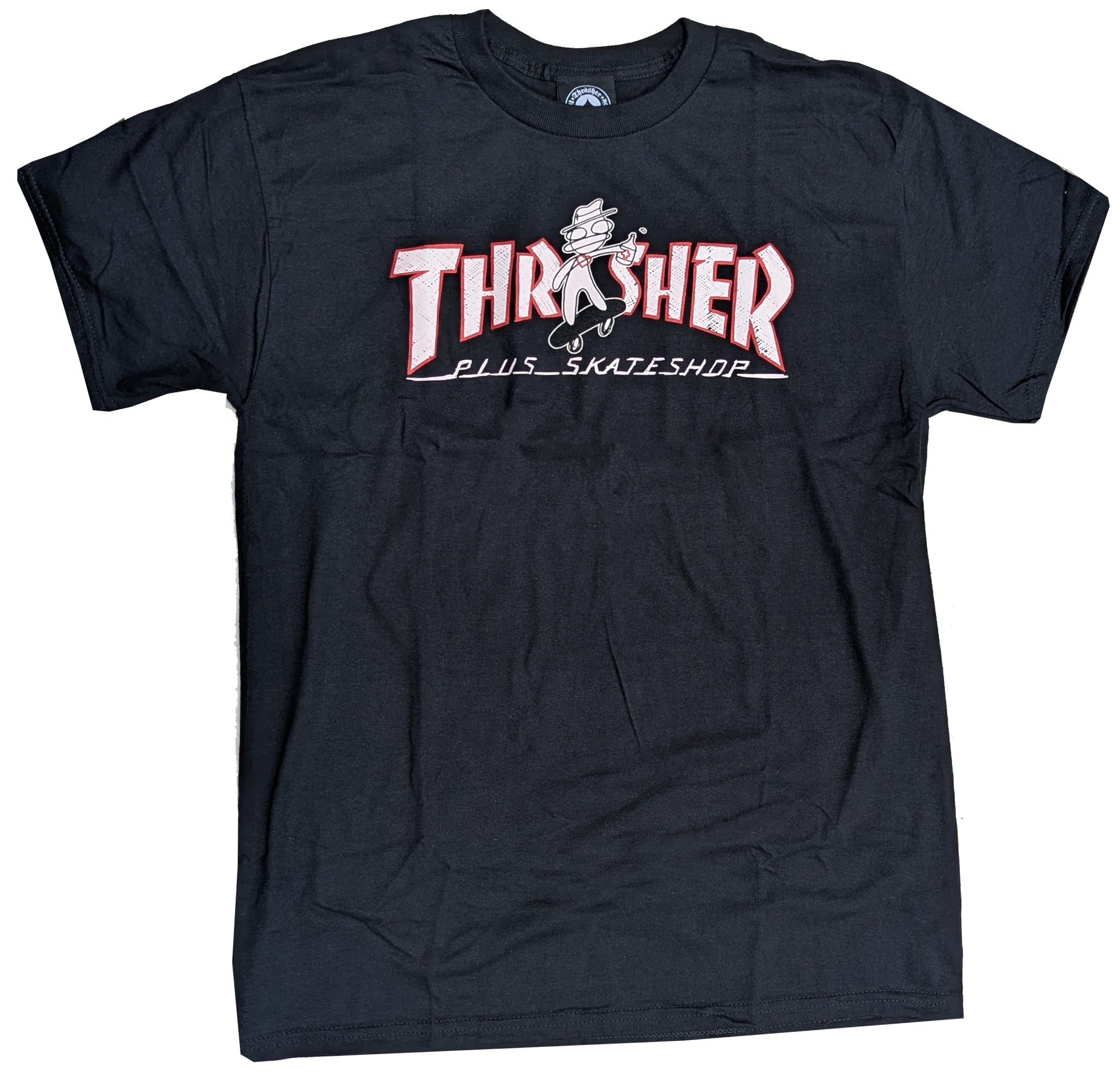 Thrasher x Plus - Mag Logo Tee | Black