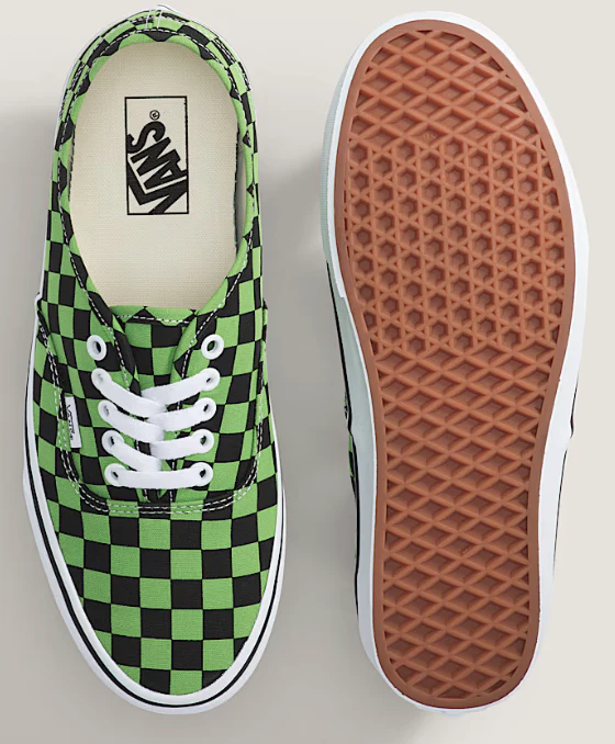 Vans - Authentic Shoes | Green Black (Checkerboard) - Image 3