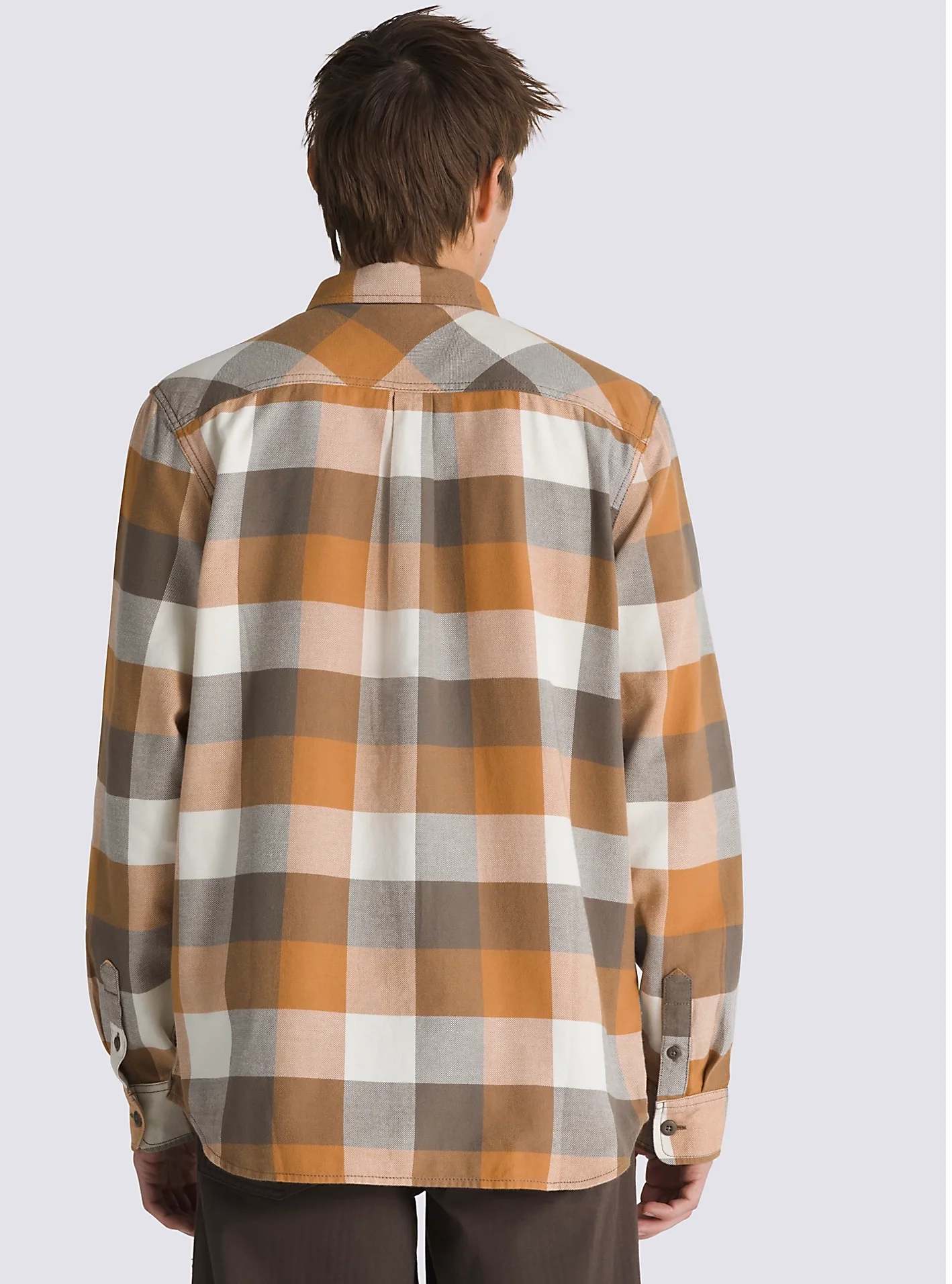 Vans - Box Flannel L/S Flannel Shirt | Bungee Cord Brown - Image 2