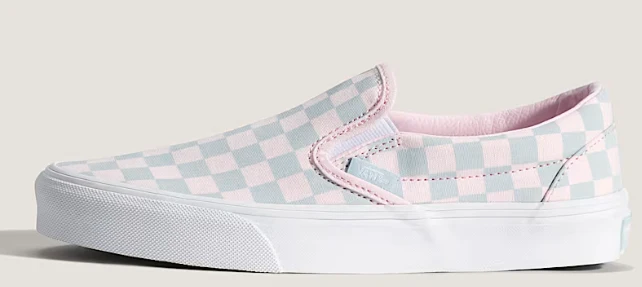 Vans - Classic Slip-On Shoes | Pastel Pink Pop (Checkerboard)