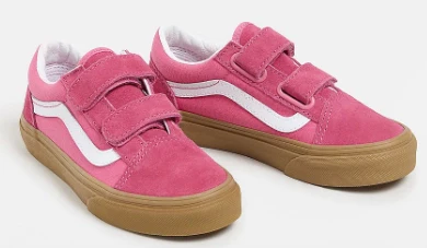 Vans - Kids Old Skool V Shoes | Pink Gum - Image 2