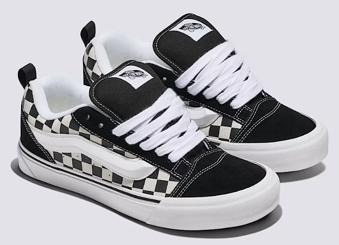 Vans - Knu Skool Shoes | Black White (Checkerboard) - Image 2