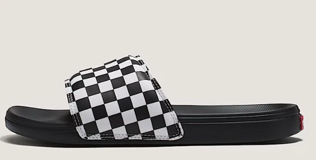 Vans - La Costa Slides | White Black Checkerboard - Image 3