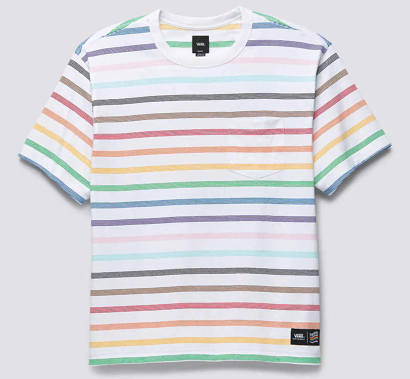 Vans - 2023 Pride Stripe Knit Pocket Tee | White