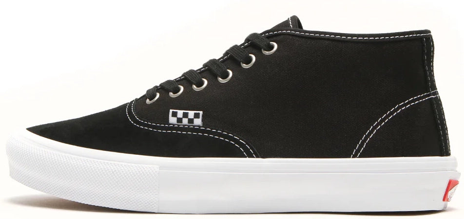 Vans - Skate Authentic Mid Shoes | Black White - Image 2