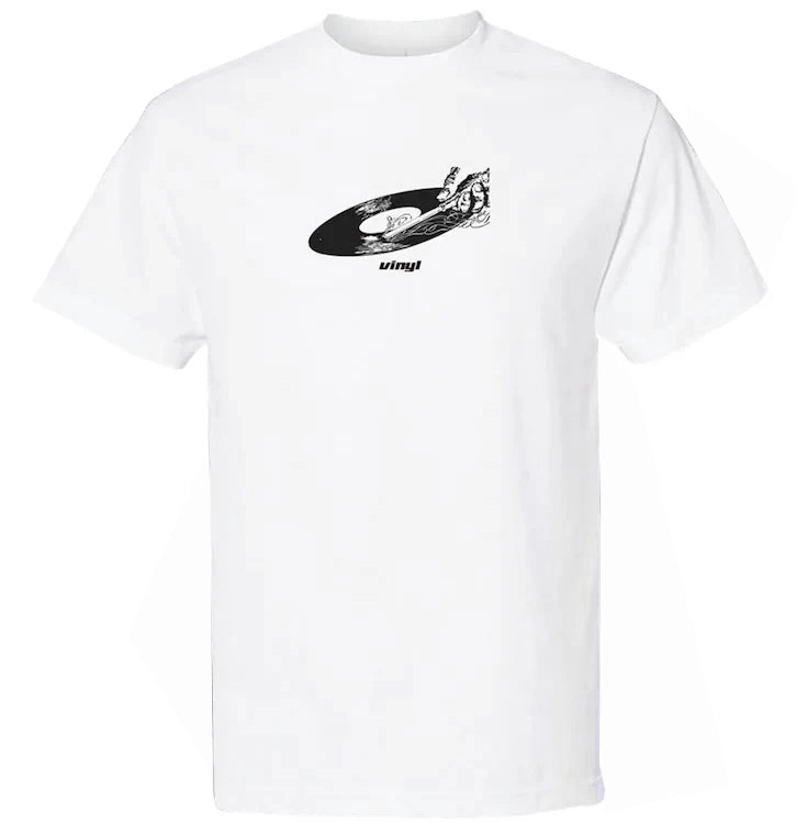 Vinyl - Record Tee | White